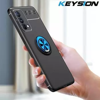 Противоударный чехол KEYSION для Realme GT Master Edition Explorer GT Neo, силиконовое кольцо-подставка для телефона, чехол для Realme Q3 Pro Carnival
