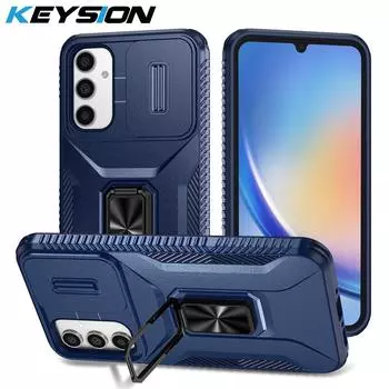 Противоударный чехол KEYSION для Samsung A54 5G A34 5G A14 LTE, защитное кольцо для камеры, подставка, чехол для телефона Galaxy A14 A34 A54 for Samsung A14 красный