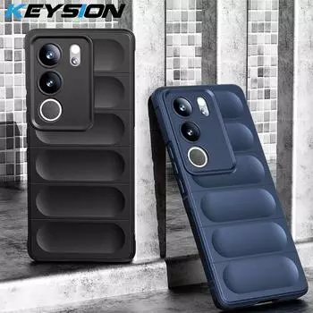 Противоударный чехол KEYSION для VIVO V29 5G V29e V27 V27e V25 V25e, Мягкая силиконовая задняя крышка для телефона VIVO Y200 Y35 Y22S Y16 Y27 4G for VIVO V29 красный