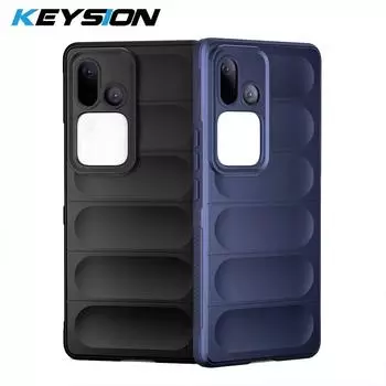 Противоударный чехол KEYSION для VIVO V30 V30 Pro 5G, противоскользящая мягкая силиконовая задняя крышка для телефона VIVO V29 Lite 5G X80Lite Y77 Y78 5G for VIVO Y77 5G вино красного