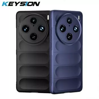 Противоударный чехол KEYSION для VIVO X100 Pro 5G X90 Pro + Plus, противоскользящая мягкая силиконовая задняя крышка для телефона iQOO 12 Pro 11 Z7 Z7X 5G for VIVO X100 красный