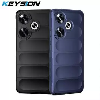 Противоударный чехол KEYSION для Xiaomi POCO F6 F6 Pro, противоскользящая мягкая силиконовая задняя крышка для телефона Xiaomi POCO F6 Pro for POCO F6 вино красного