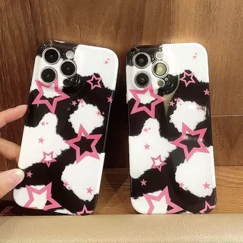 Противоударный чехол с блестящими звездами и граффити для Iphone 13 12 Promax 14 Pro Max 11, защитный чехол для телефона for iphone 11