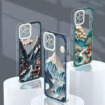 Противоударный чехол с изображением астронавта и кристаллом, полное покрытие, защита камеры, прозрачный мягкий чехол для телефона для Huawei Honor iPhone Infinix Tecno Honor X7B