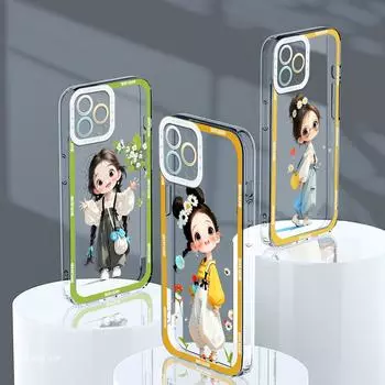 Противоударный чехол с изображением астронавта и кристаллом, полное покрытие, защита камеры, прозрачный мягкий чехол для телефона для Huawei Honor iPhone Infinix Tecno Honor X7B 5G