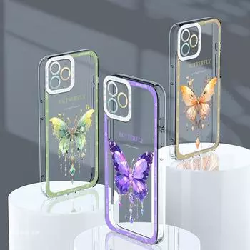 Противоударный чехол с изображением астронавта и кристаллом, полное покрытие, защита камеры, прозрачный мягкий чехол для телефона для Huawei Honor iPhone Infinix Tecno Honor 90 Lite