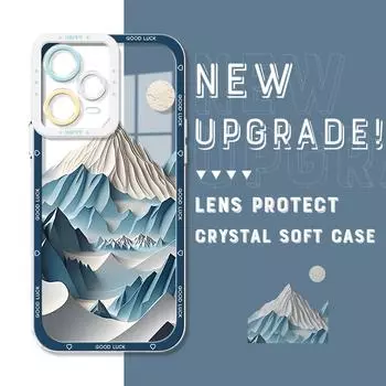 Противоударный чехол с изображением астронавта и кристаллом, полное покрытие, защита камеры, прозрачный мягкий чехол для телефона Xiaomi Redmi Redmi 13R 5G