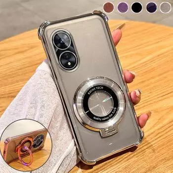 Противоударный чехол с магнитной подушкой безопасности для OPPO A17 A93 A96 A97 A57 A58 A72 A35 A55 A56 A57 A9 A5 Realme C53 C35 C33 C31 Reno 6 7 8 9 10 11 12 Pro OPPO A15=A35 2021=A15S чёрный