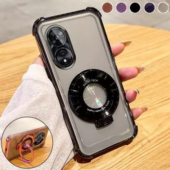 Противоударный чехол с магнитной подушкой безопасности для OPPO A57 A58 A72 A93 A96 A97 A35 A55 A56 A57 A17 A9 A5 Realme C53 C35 C33 C31 Reno 6 7 8 9 10 11 12 Pro OPPO A15=A35 2021=A15S чёрный