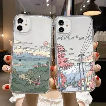 Противоударный чехол с пейзажем для Samsung A53 5g Funda A14 A13 A23 A52 A52s A12 A33 A32 A22 A21s A72 A71 A31 A50 A04s, силиконовые чехлы A71(4G)