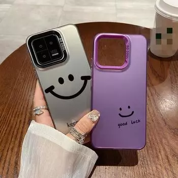 Противоударный чехол с рисунком Smile для Samsung S24 S23 A55 A35 Xiaomi Redmi 13C Poco C65 iPhone Huawei Honor 90 противоударный защитный бампер Samsung A54 5G