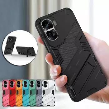 Противоударный чехол в стиле панк-броня для Huawei Mate 60 20 30 40 P50, жесткая задняя крышка со скрытой подставкой и полной защитой для Huawei Honor 90 X50 Nova11 Magic3 Huawei Mate 60 Pro белый