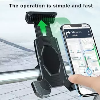 Противоударный держатель для мобильного телефона на велосипеде, противоскользящий, вращение на 360 градусов, выдвижной, надежно удерживающий замок, безопасный дизайн для езды на мотоцикле