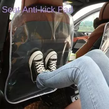Противоударный коврик для автомобиля, защитный чехол для спинки автомобильного сиденья из прозрачного полиэтилена, детский противоударный коврик, защитный чехол для автомобильного сиденья серый