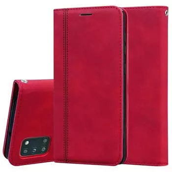 Противоударный кожаный чехол-бумажник с книгой для Samsung Galaxy A54 A04S A53 S21 S22 S23 Ultra Xiaomi Redmi Note 11 iPhone 14 13 12 11 Pro Max Мягкая откидная крышка For Samsung Galaxy A04S красный