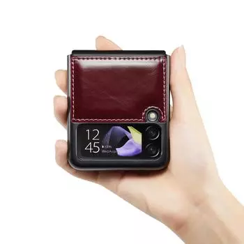 Противоударный кожаный чехол для мобильного телефона Samsung Z Flip4, складной дизайнерский чехол для Samsung Galaxy Z Flip4 Flip 3 Flip3 Flip 4 5g for Samsung z Flip 3 розовый