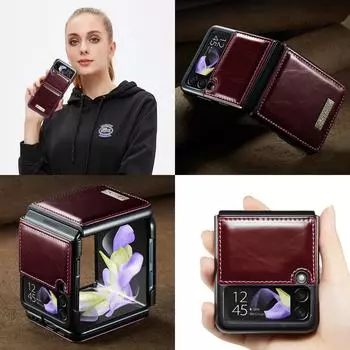 Противоударный кожаный тонкий чехол для телефона Samsung Galaxy Z Flip4 5g Flip3 Flip 4 противоударный Flip 3 защитный чехол for Samsung z Flip 4 розовый