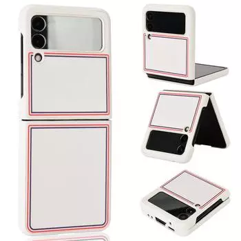 Противоударный кожаный защитный чехол для Samsung Galaxy Z Flip4 Flip 3 Flip3 Flip 4 5g, чехол для телефона с защитой от царапин для Samsung Flip4 for Samsung Z Flip 4 чёрный