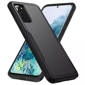 Противоударный матовый чехол для Samsung Galaxy S24 Ultra S22 Plus S23 FE 5G S21 S20, прочные аксессуары для телефонов без отпечатков пальцев for Galaxy S24 чёрный