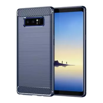 Противоударный матовый чехол для Samsung Note8 Galaxy Note 9 7 10plus 5G Чехол из углеродного волокна для Galaxy s9 s8 plus s10 5g Силиконовые чехлы Galaxy Note 8 чёрный