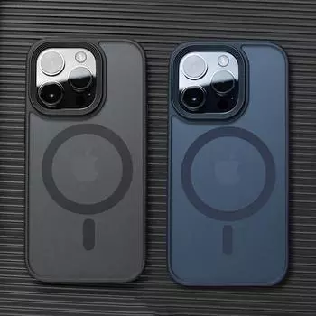 Противоударный матовый чехол для телефона Magsafe с магнитной беспроводной зарядкой для Iphone 11 12 13 14 Pro Max, силиконовая броня, прозрачный чехол для ПК