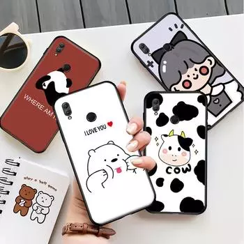 Противоударный модный чехол с милой пандой, персиком, молочной коровой, мягкий чехол из ТПУ для телефона, чехол для IPhone, Huawei, Xiaomi, Infinix, OPPO, OnePlus, Nokia Honor 8X