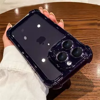 Противоударный мягкий чехол-бампер для iPhone 14 13 12 11 Pro Max 13Pro 14 Plus 13 11, прозрачный защитный силиконовый чехол для камеры iPhone 14 Pro Max чёрный