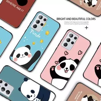 Противоударный мягкий чехол, модный милый чехол с изображением панды, милый мягкий силиконовый чехол из ТПУ для девочек и мальчиков, чехол для телефона Samsung Samsung Galaxy S9 Plus