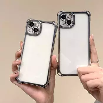 Противоударный мягкий чехол с четырьмя углами и защитой от падений для iPhone Xiaomi Poco Huawei Honor OPPO Vivo защитный чехол OPPO A11S серебряный