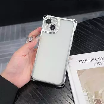 Противоударный мягкий чехол с четырьмя углами и защитой от падений для iPhone Xiaomi Poco Huawei Honor OPPO Vivo защитный чехол Honor 30S Russia серебряный