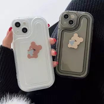 Противоударный мягкий силиконовый чехол для Iphone 13 12 11 Promax 14 Pro Max Ins милый медведь с героями мультфильмов пара прекрасный чехол для телефона Conque For iphone 13promax