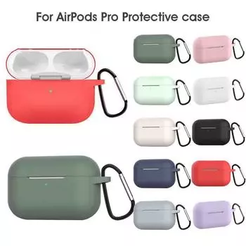 Противоударный мягкий силиконовый защитный чехол для Appe Airpods Pro, защитный чехол для наушников Airpods Pro For Airpods Pro красный