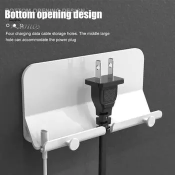 Противоударный настенный держатель для телефона с пазами, ABS, рецепты для чтения, настенное крепление для телефона, стойка для просмотра телевизора белый
