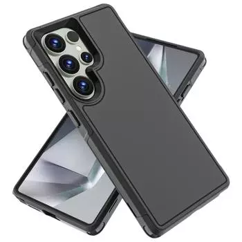 Противоударный прочный чехол Capa для Samsung Galaxy S25 Ultra S24 Plus FE S22 S23 A56 A55 A54 A15 A16 A14 A36 двухслойные чехлы для телефонов for Galaxy S25 чёрный