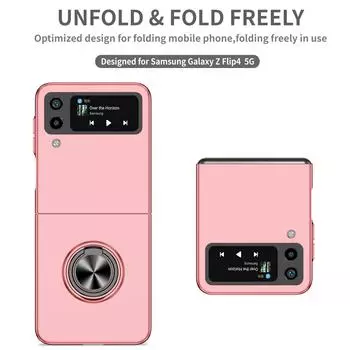 Противоударный простой складной чехол с кольцом на палец для Samsung Galaxy Z Flip 5 4 5G Flip5 Flip4 Flip3 Flip 3 Zflip4, чехол для мобильного телефона с защитой от царапин