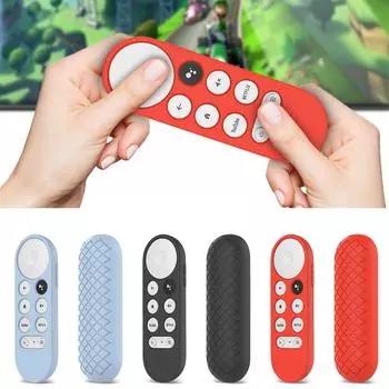 Противоударный противоскользящий силиконовый защитный чехол для пульта дистанционного управления Chromecast-2020 красный