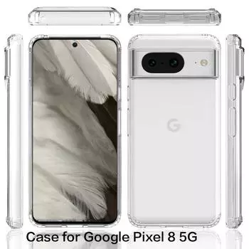 Противоударный прозрачный чехол для Google Pixel 8 7 6 Pro 7A 6A 5A 4A 5G 4 3A 3 XL Pixel7 Pixel6 Pixel8 Pro Прозрачный чехол из ТПУ Google Pixel 8