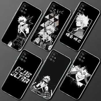 Противоударный прозрачный чехол для Samsung Galaxy A51 A12 A21s A71 A52 A31 A32 A02s A22 A11 A03s A72 A42, чехол для телефона Bakugou Katsuki Capa Samsung A01