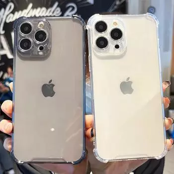 Противоударный прозрачный чехол для телефона Iphone 13 12 11 Pro Max X Xr 7 8 Plus 13 11, прозрачный мягкий силиконовый бампер, задняя крышка For iPhone 8