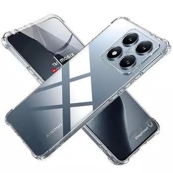 Противоударный прозрачный чехол для телефона с подушкой безопасности для Xiaomi 14T Pro 13T 14 CIVI 4 Pro 14 Ultra с четырьмя углами, мягкий чехол-бампер из ТПУ Xiaomi 14T чистый