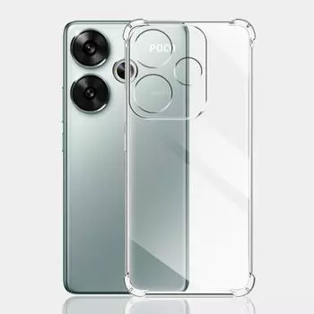Противоударный прозрачный чехол для Xiaomi Poco F6 Pro Мягкий прозрачный силиконовый чехол для телефона Poco M6 Защитный чехол для Poco F6 Funda For Poco F6 Pro