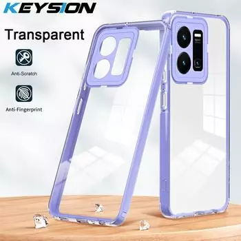 Противоударный прозрачный чехол KEYSION для VIVO Y35 Y22S Y22 4G, прозрачный ТПУ + ПК 2 в 1, задняя крышка для телефона VIVO Y22 Y22S Y35