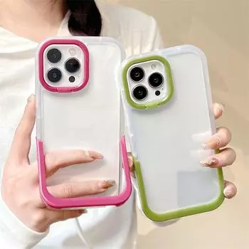 Противоударный прозрачный чехол-подставка для телефона Iphone 14 Pro Max 13 12 11 Pro Max 14 Plus, защита объектива, силиконовый бампер, задняя крышка For iPhone 14Pro