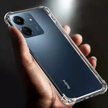 Противоударный прозрачный мягкий чехол для телефона из ТПУ с подушкой безопасности, прозрачный чехол для чехлов Redmi 13C, толстый силиконовый чехол для телефона Xiaomi POCO C65, чехлы for redmi 13c 4g прозрачный