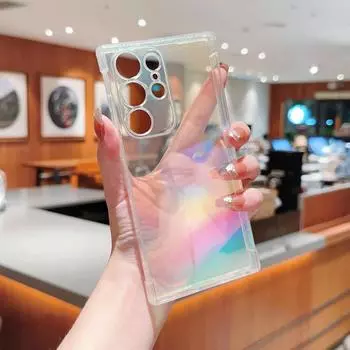 Противоударный Прозрачный Мягкий Чехол Space Shell Синий Градиент Цвета Чехол Для Samsung Galaxy S21 S22 S23 Plus Ultra A52 A53 A54 A13 A14 A23 A24 A33 A34 Samsung Galaxy A54 5G