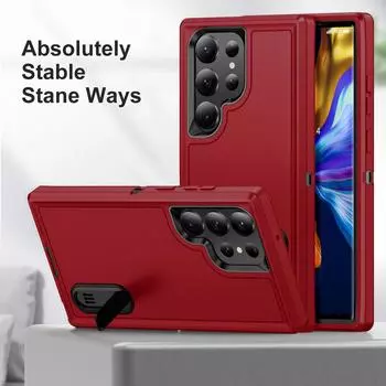 Противоударный пылезащитный чехол для мобильного телефона для Samsung Galaxy S23 Ultra S22 Plus A14 A13 A53 5g с подставкой, задняя крышка, чехол for Galaxy S23 небесно-голубой