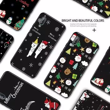 Противоударный рождественский Санта-Клаус Снеговик Олень Тонкий мягкий чехол из ТПУ Samsung A01
