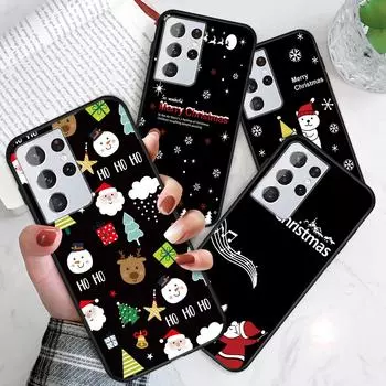 Противоударный рождественский Санта-Клаус Снеговик Олень Тонкий мягкий чехол из ТПУ Redmi 10