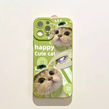 Противоударный силиконовый чехол Cat для iPhone 15 Pro Max, 14 Pro, 13 iPhone 8 Plus