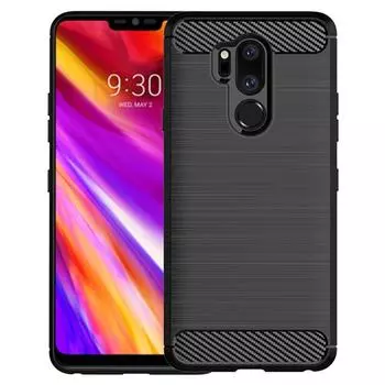 Противоударный силиконовый чехол для LG G7 Thinq G7 One, чехлы из углеродного волокна для LG G7 + Thinq LG X5 Q9 One, матовый текстурированный чехол для телефона LG G7 Thinq чёрный